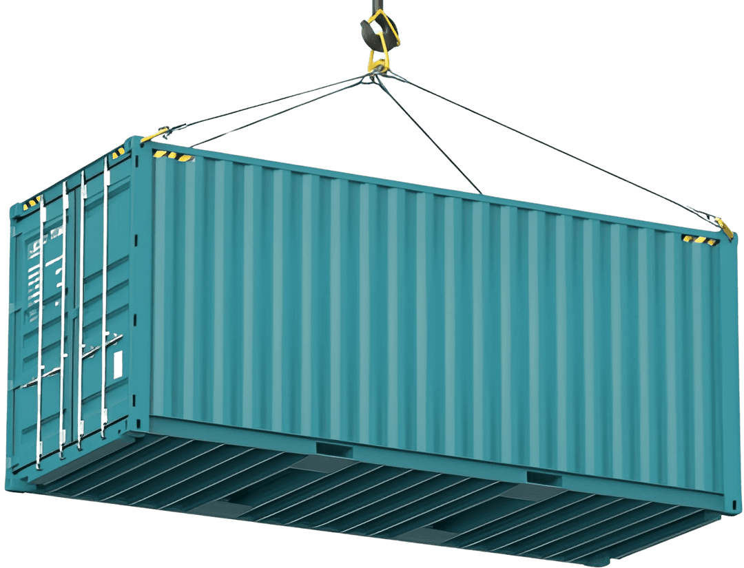 Hanging shipping container